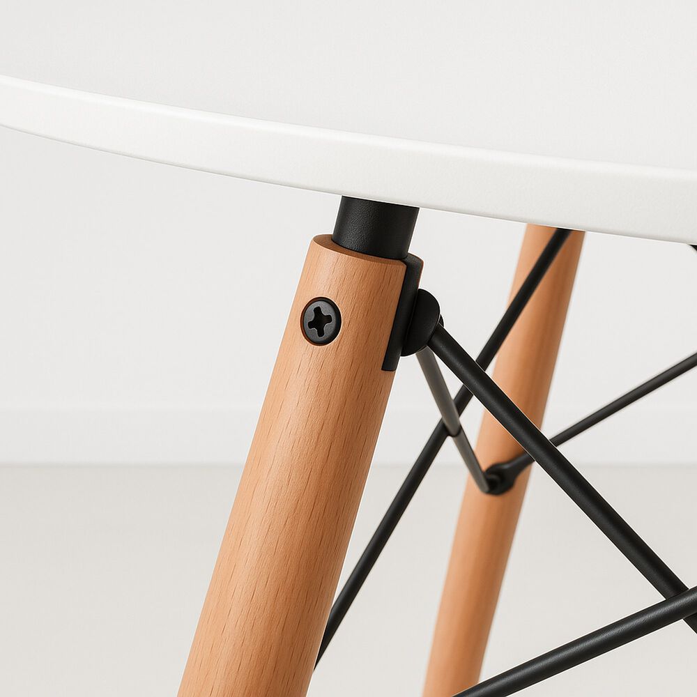 Mesa De Comedor Eames 100cm Redonda - Blanca image number 5.0