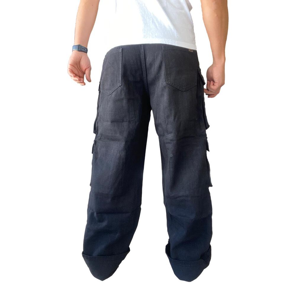 Jeans Di&aacute;bolo Cargo Ancho Wide Leg Hombre image number 4.0