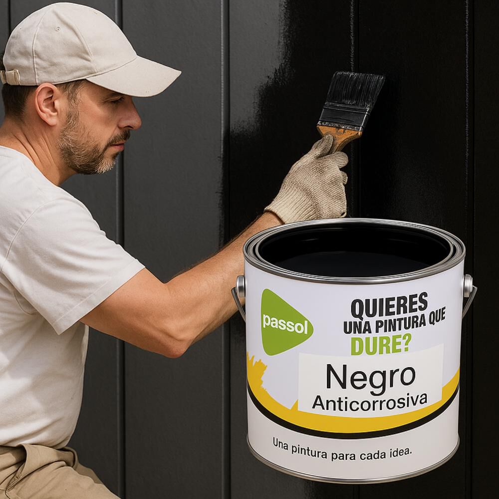 Anticorrosivo Alquídico Negro 1 Galon Passol (rejas,fierro image number 4.0
