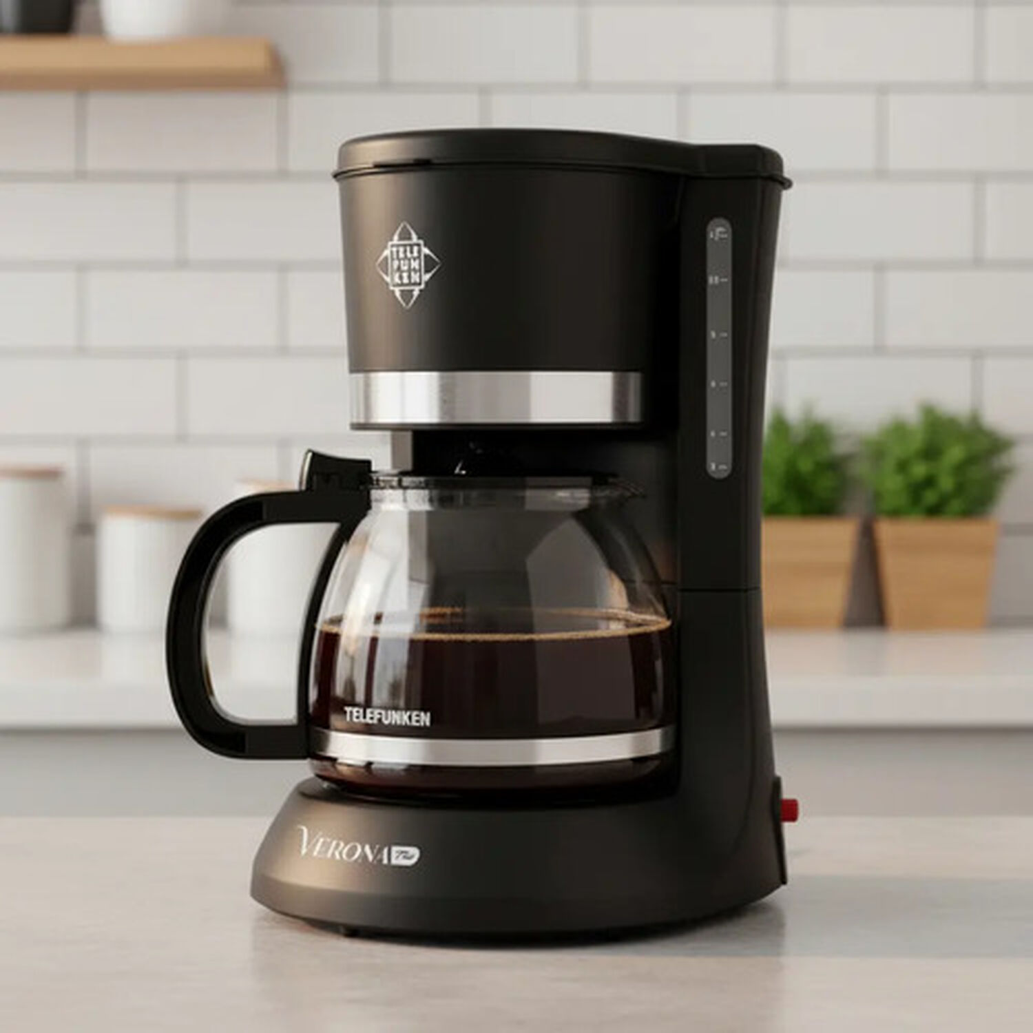 Cafetera Electrica Telefunken Verona Plus Negra 1.2 L image number 1.0