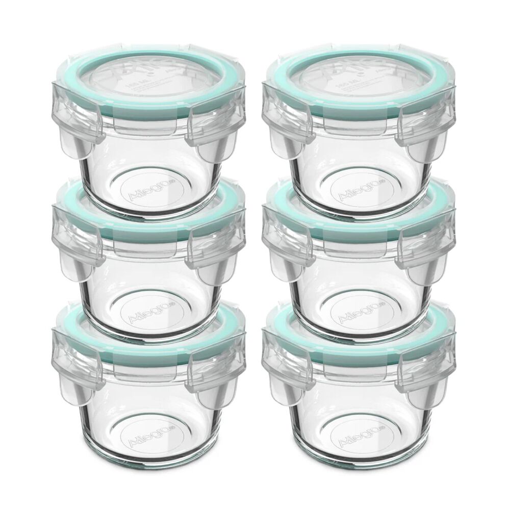 Set 6 Contenedores Hermeticos Allegra Vidrio 165ml Redondo image number 0.0