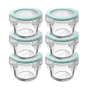 Set 6 Contenedores Hermeticos Allegra Vidrio 165ml Redondo