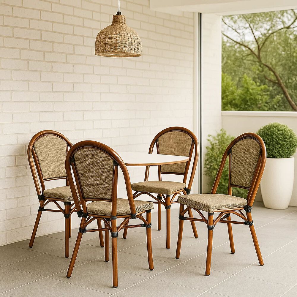 Pack De 4 Sillas Bistro Parisina Textileno - Beige image number 2.0