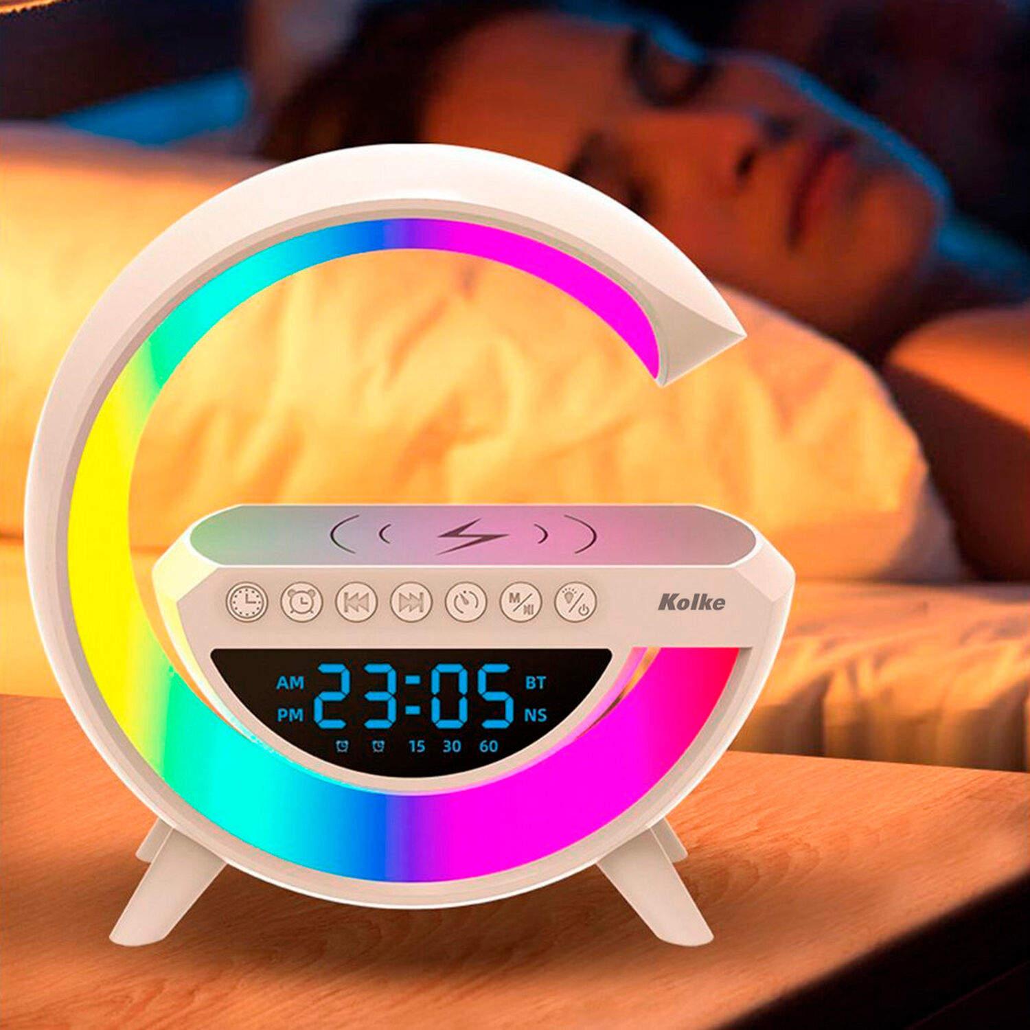 Parlante Inal&aacute;mbrico Bluetooth Kolke 5 En 1 L&aacute;mpara Cargador image number 5.0