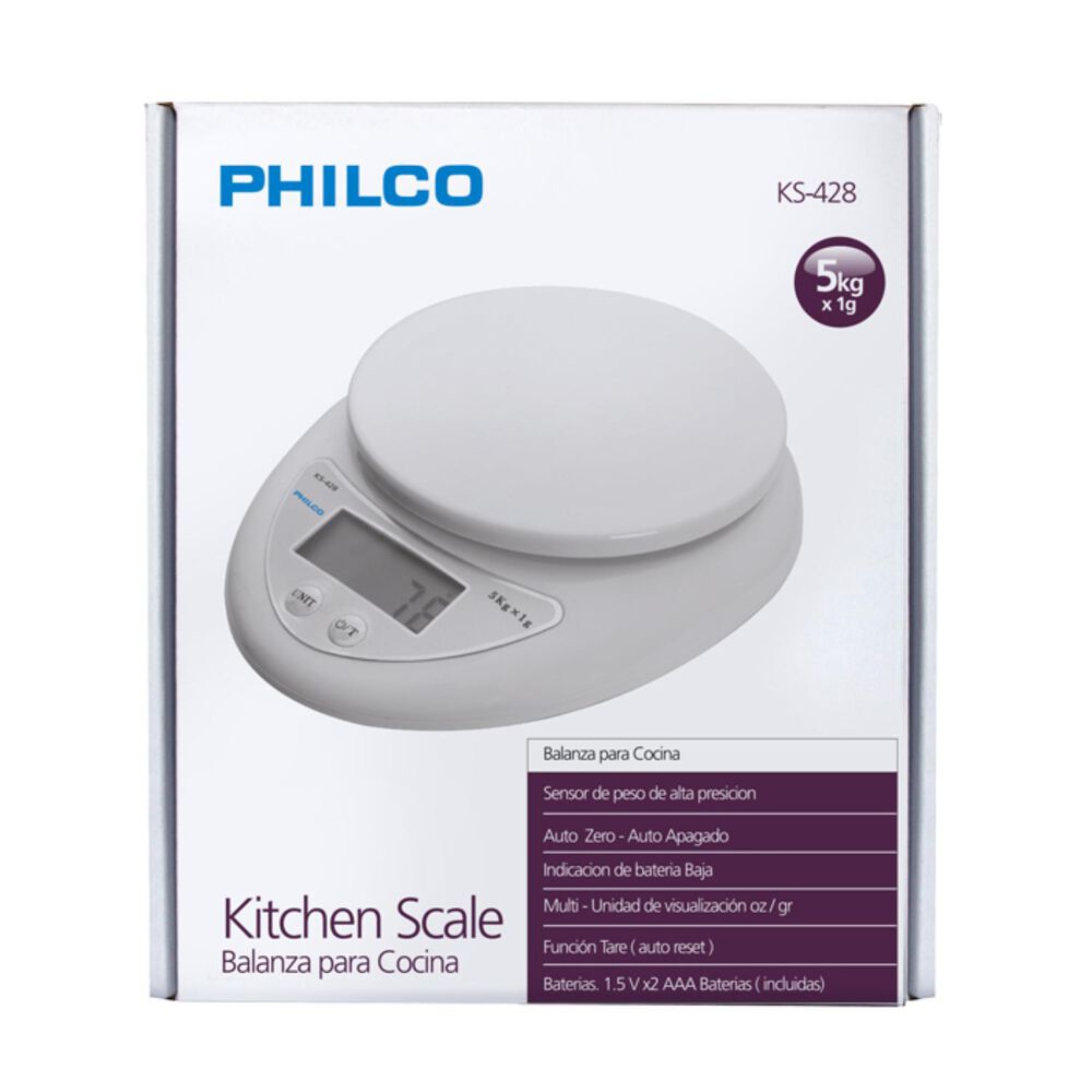 Pesa Balanza Digital De Cocina 5kg Blanco image number 2.0