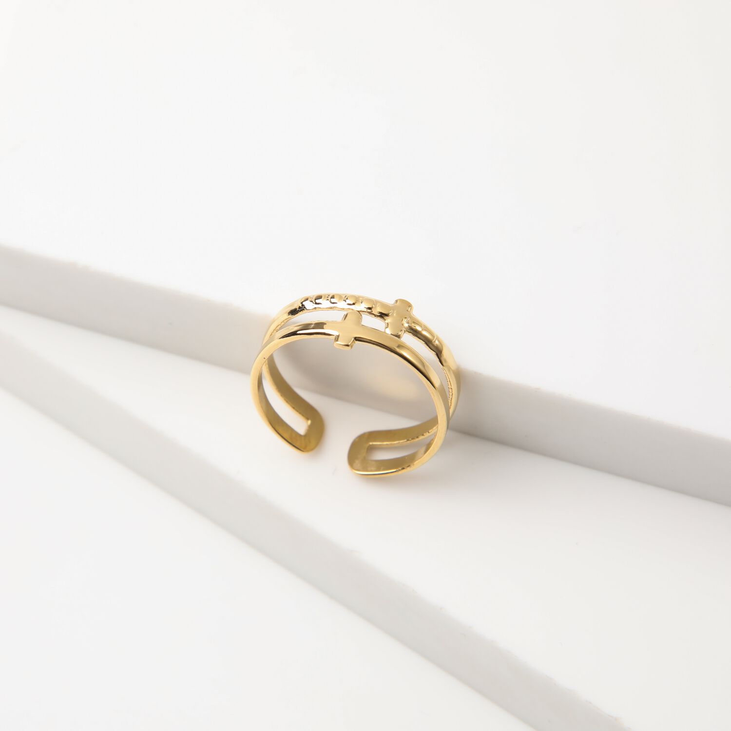 Anillo 19v69 Dorado Mujer Str223 image number 2.0