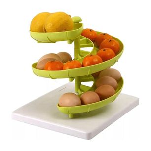 Dispensador De Huevos Espiral De Cocina, Soporte De Pl&aacute;stico