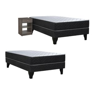 Cama Europea Celta Cadiz / 1 Plaza / Base Normal + Velador