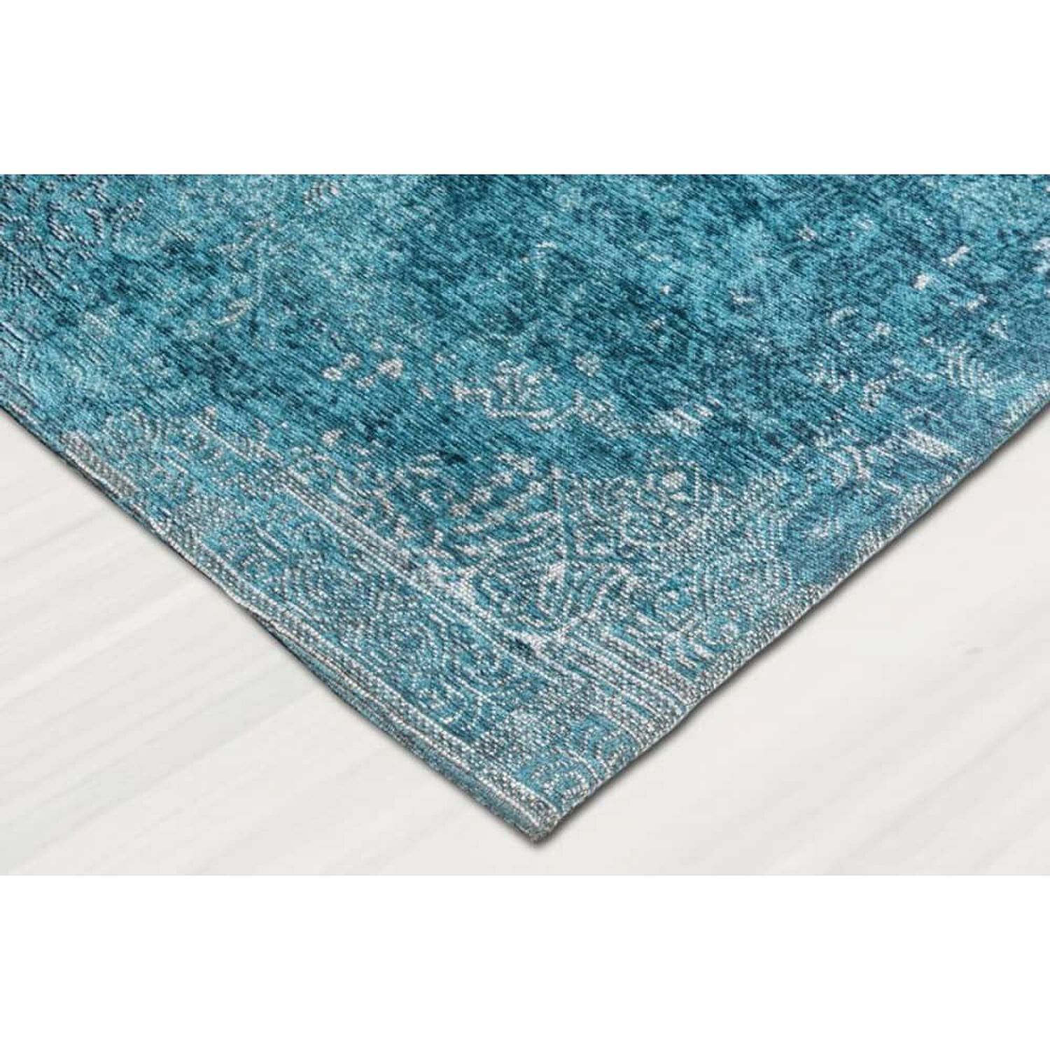 Alfombra Jacquard Turquesa Rectangular Mediana image number 1.0