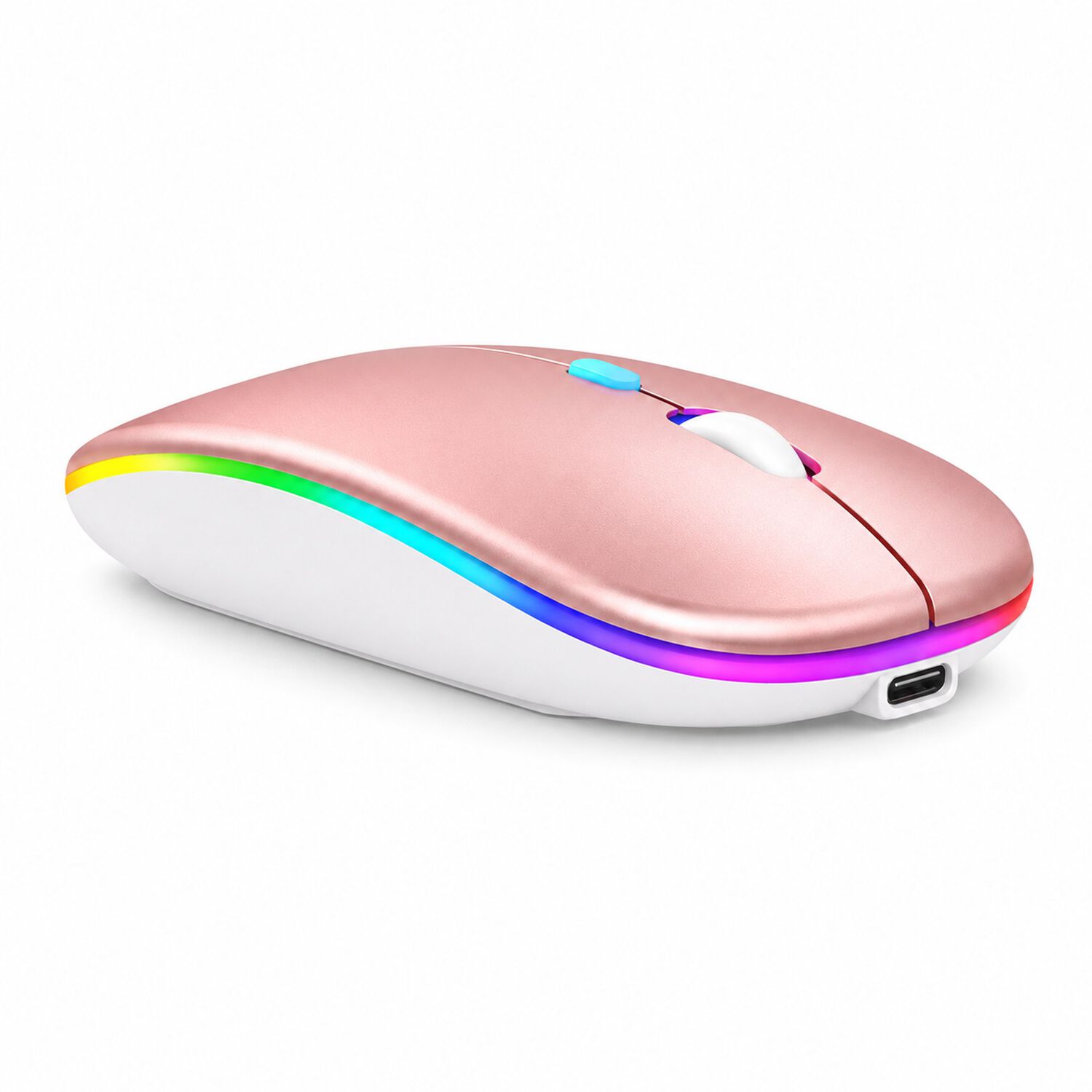 Mouse Dual Inal&aacute;mbrico Rosado Recargable Bluetooth + Usb 2g image number 2.0