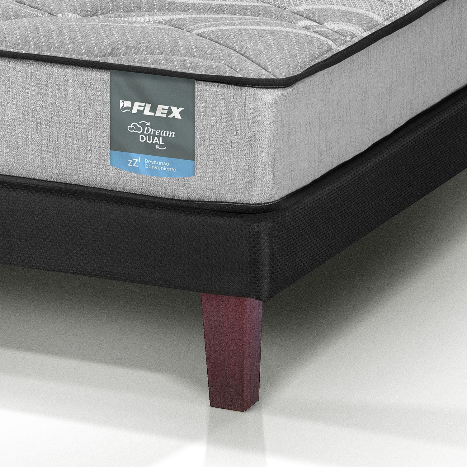 Cama Europea Flex Dream Dual / 2 Plazas + Set De Maderas image number 4.0
