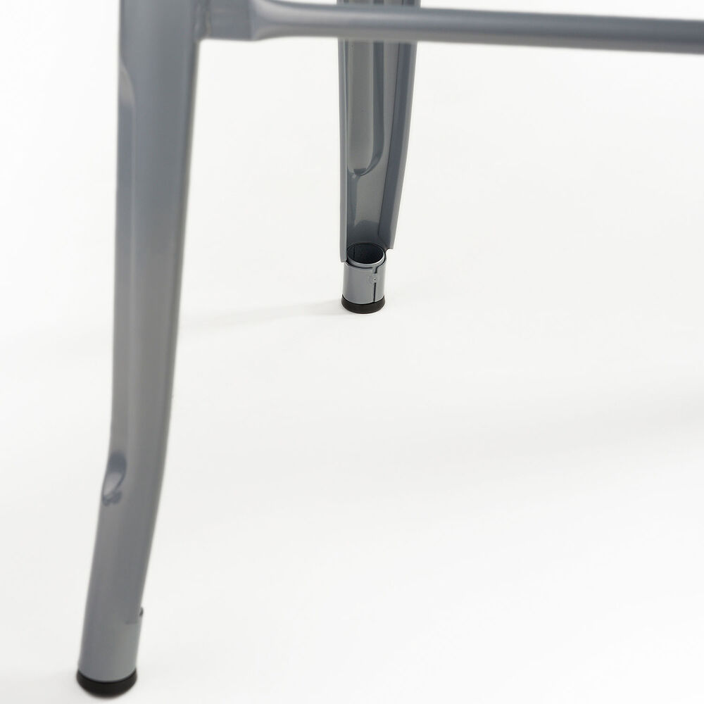 Pack 4 Pisos De Bar Metal Tolix Gris image number 4.0