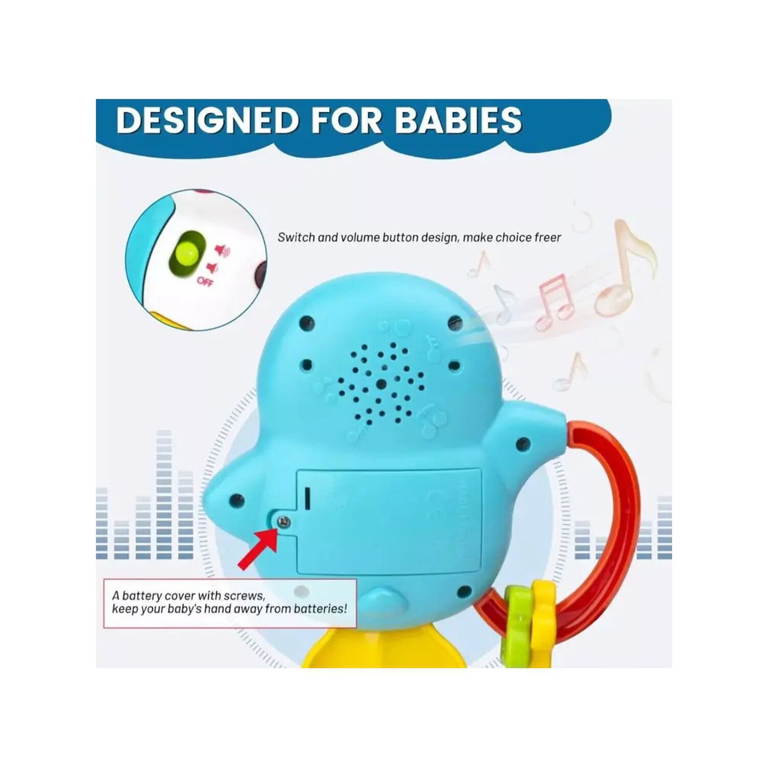 Sonajero Musical Bebe Musical Con Luz Y Sonidos Gav Import image number 2.0