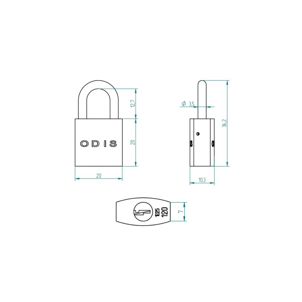 Candado Odis 120 20mm image number 6.0