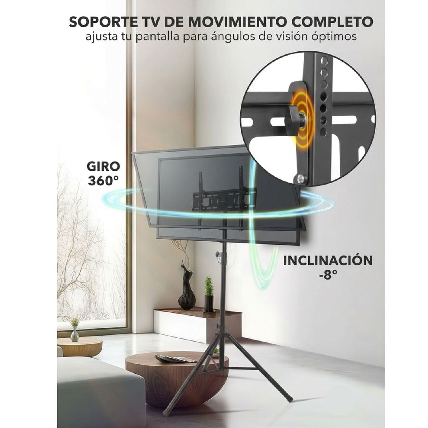 Soporte Tr&iacute;pode Port&aacute;til Para Tv 32 A 55 Pulgadas Ajustable image number 3.0