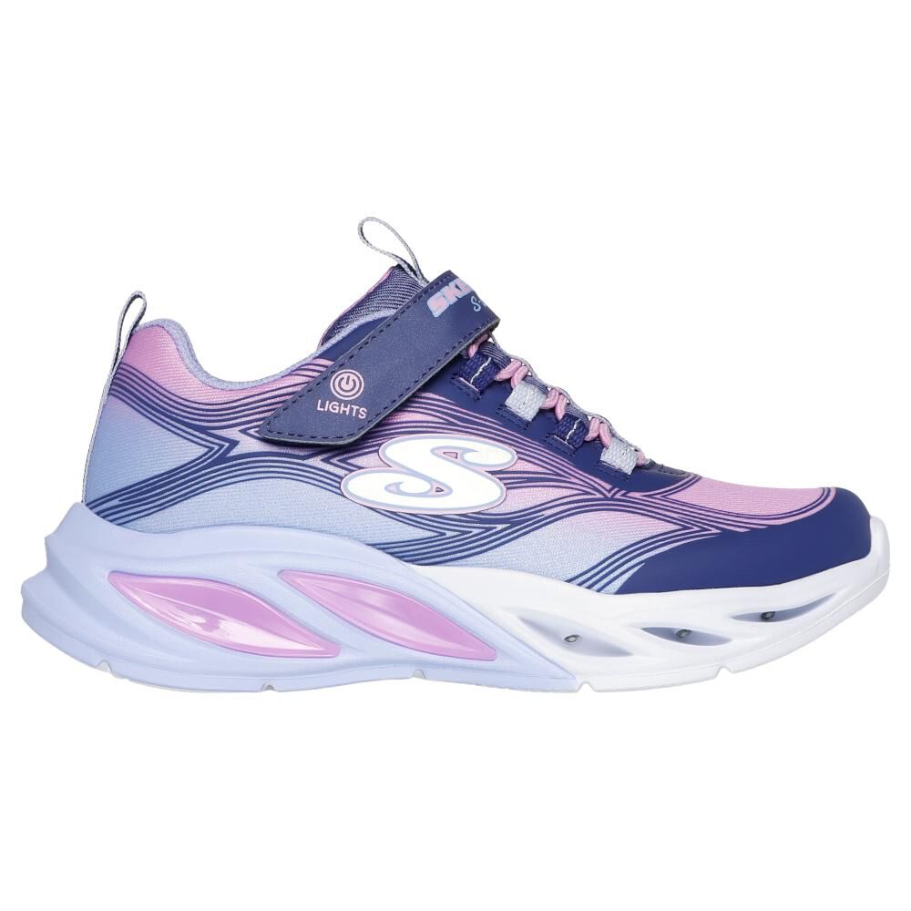 Zapatilla Infantil Con Luces Niña Skechers Cosmic Glow Navy image number 2.0