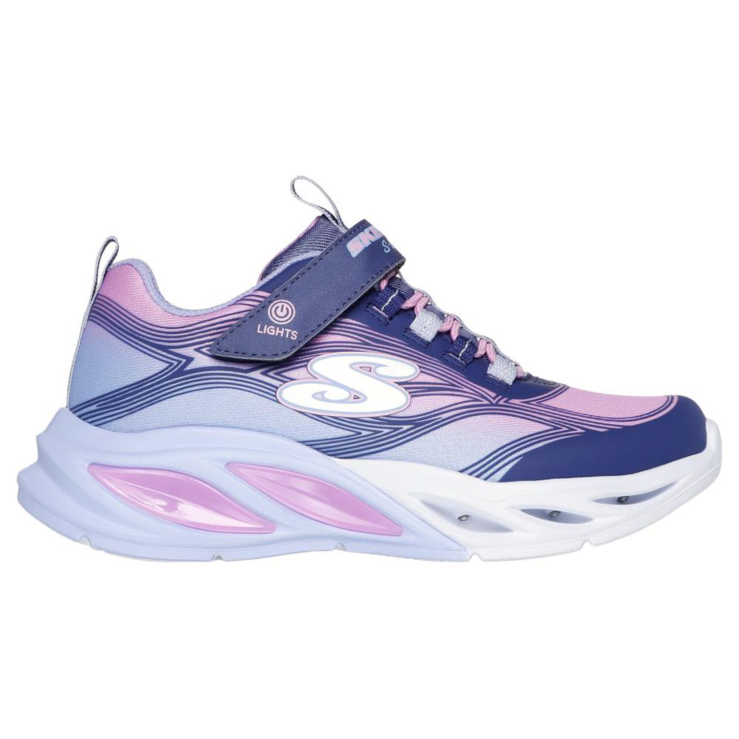 Zapatilla Infantil Con Luces Ni&ntilde;a Skechers Cosmic Glow Navy image number 2.0