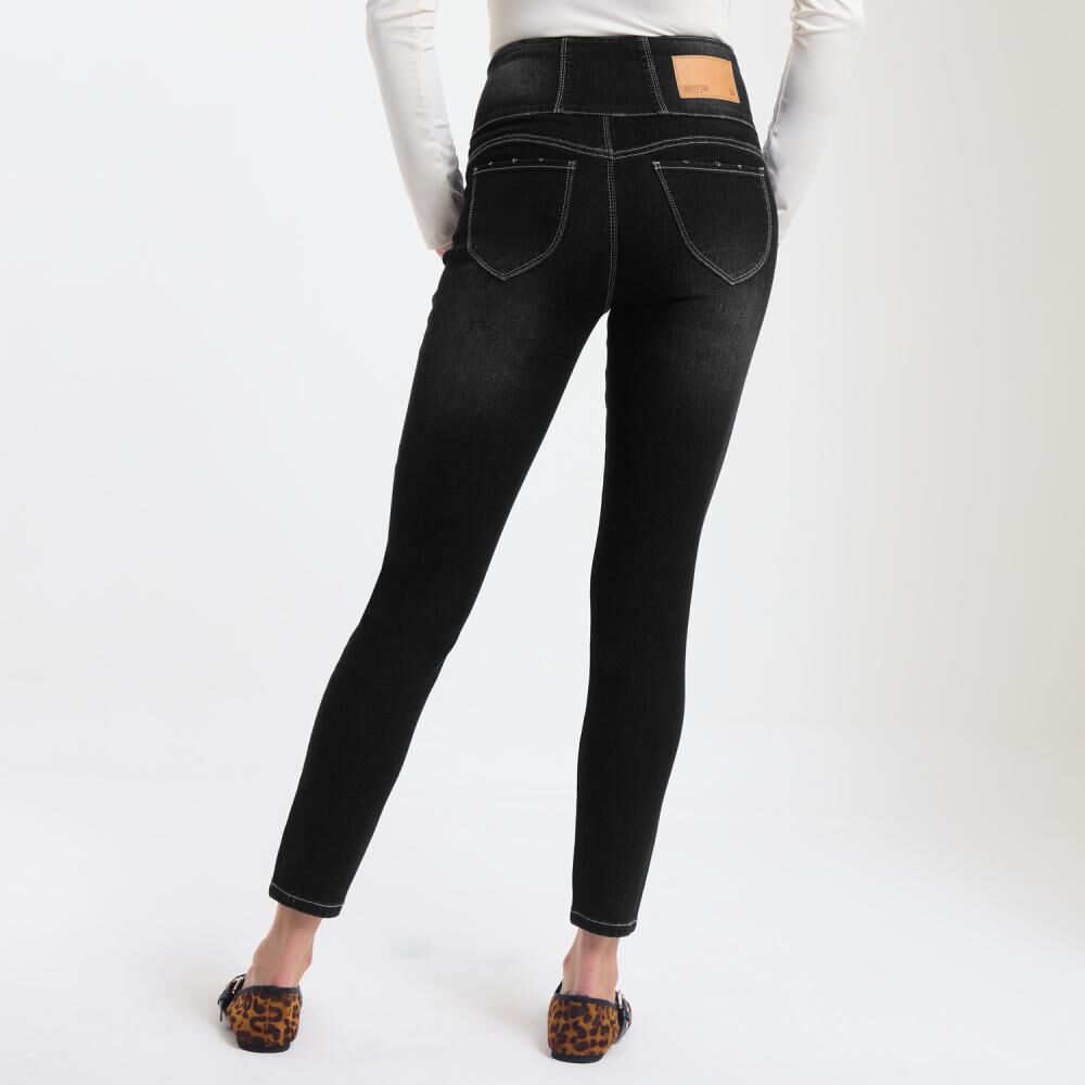 Jeans Tiro Alto Con Botones Super Skinny Mujer Rolly Go image number 1.0