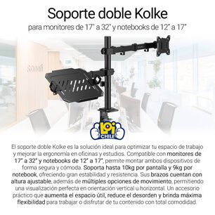 Soporte Monitor Notebook Kolke Brazo Articulado