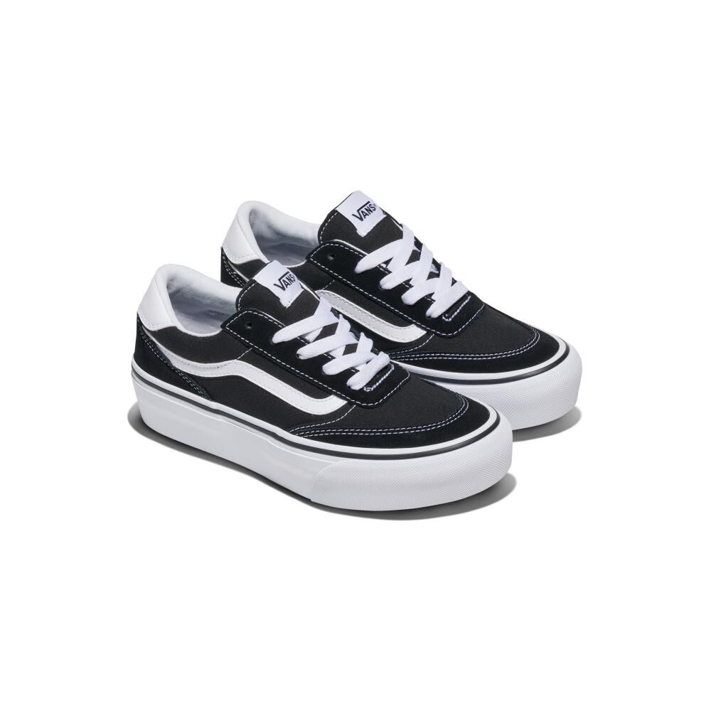 Zapatilla Urbana Mujer Vans Brooklyn Ls Negro/blanco image number 0.0