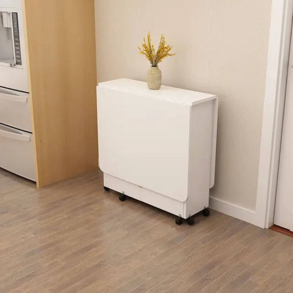 Mesa De Comedor Plegable Blanco 140x80x77 Cm image number 3.0