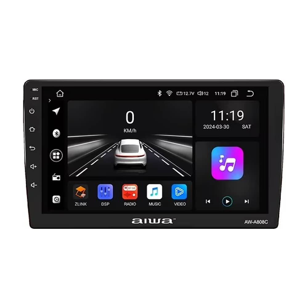 Radio De Auto Aiwa Slim Android 2 Din Hd 9" 2gb Ram Wifi Aw-a808c image number 0.0