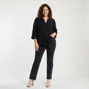 Blusa Manga 3/4 Cuello V Mujer Sexy Large