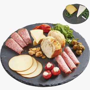 Plato Redondo Natural Plancha Piedra