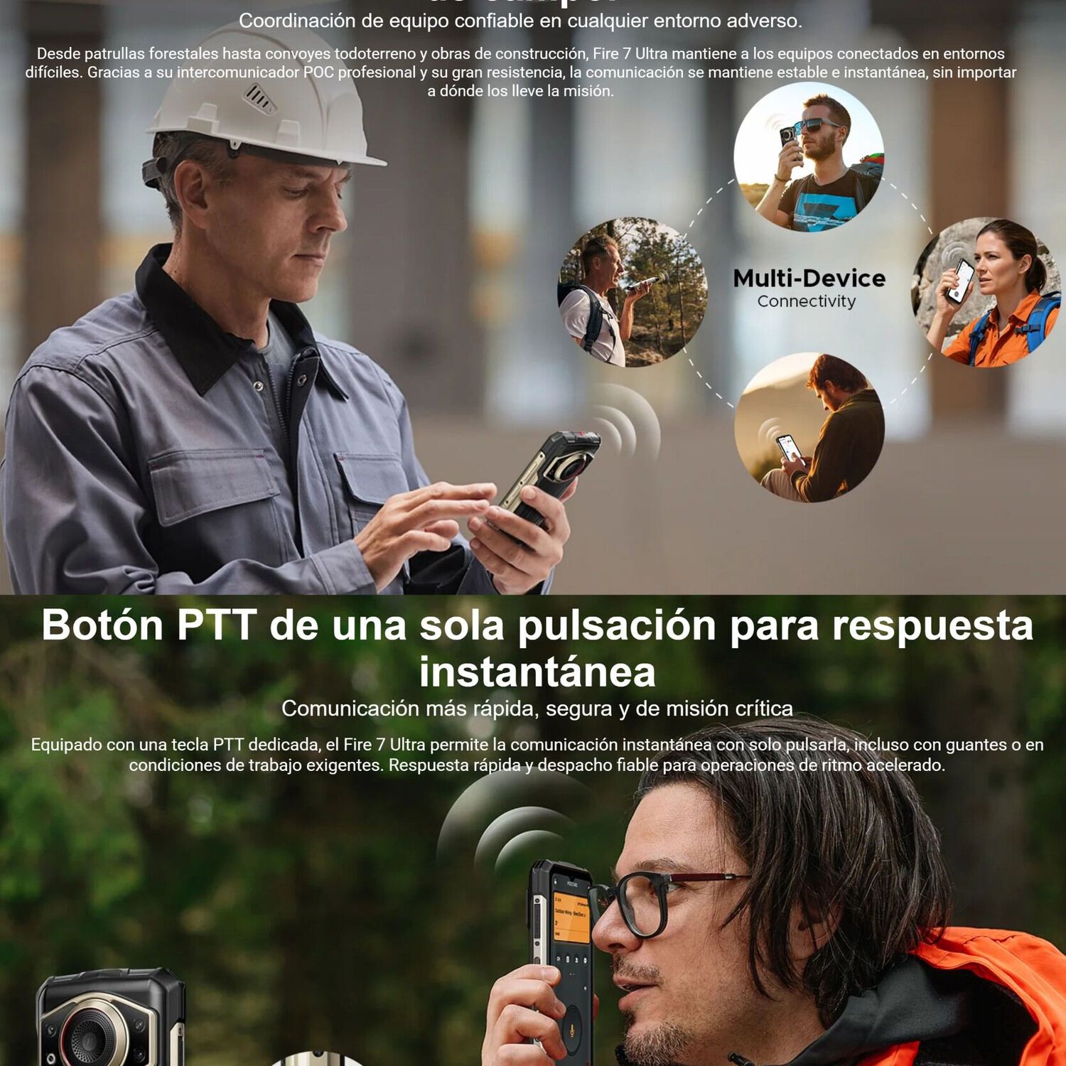 Doogee Fire 7 Ultra 5g Intercomunicador Poc Altavoz 125db image number 2.0