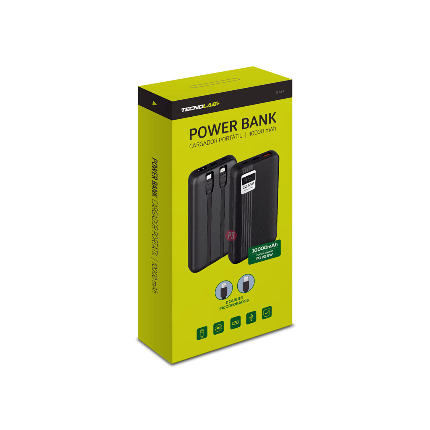 Power Bank 10000mah 22.5w + 2 Cables Incluidos Blanco - Ps image number 2.0