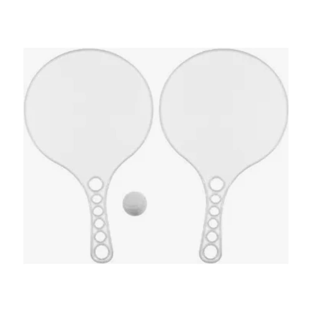 Paletas De Playa Acrilicas 2 Paletas + 1 Pelota + Estuche Blanco image number 0.0