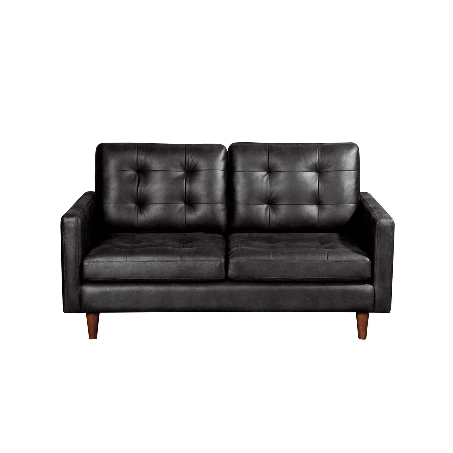 Sofa Napoles 2 Cuerpos Cuero Kentucky Negro image number 0.0