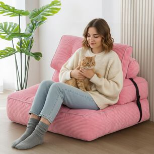 Silla Sof&aacute; Cama 190x85cm Puff Plegable Acolchada Hogar