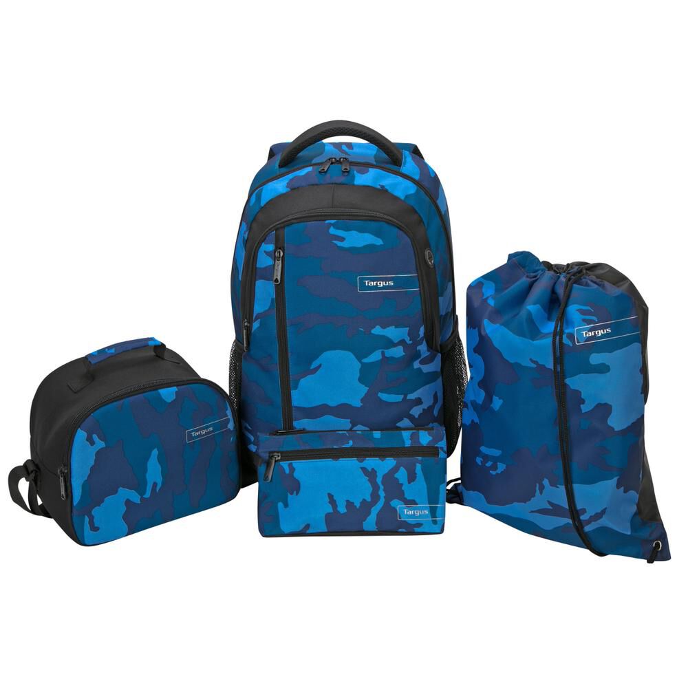 Pack Targus Mochila 15,6 Morral Lonchera Estuche Camo Azul image number 0.0
