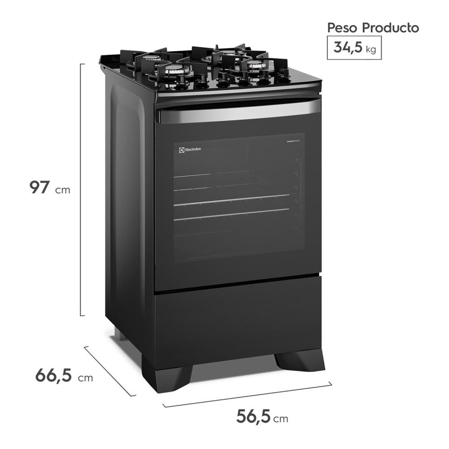 Cocina A Gas Electrolux F4epb 4 Quemadores image number 2.0