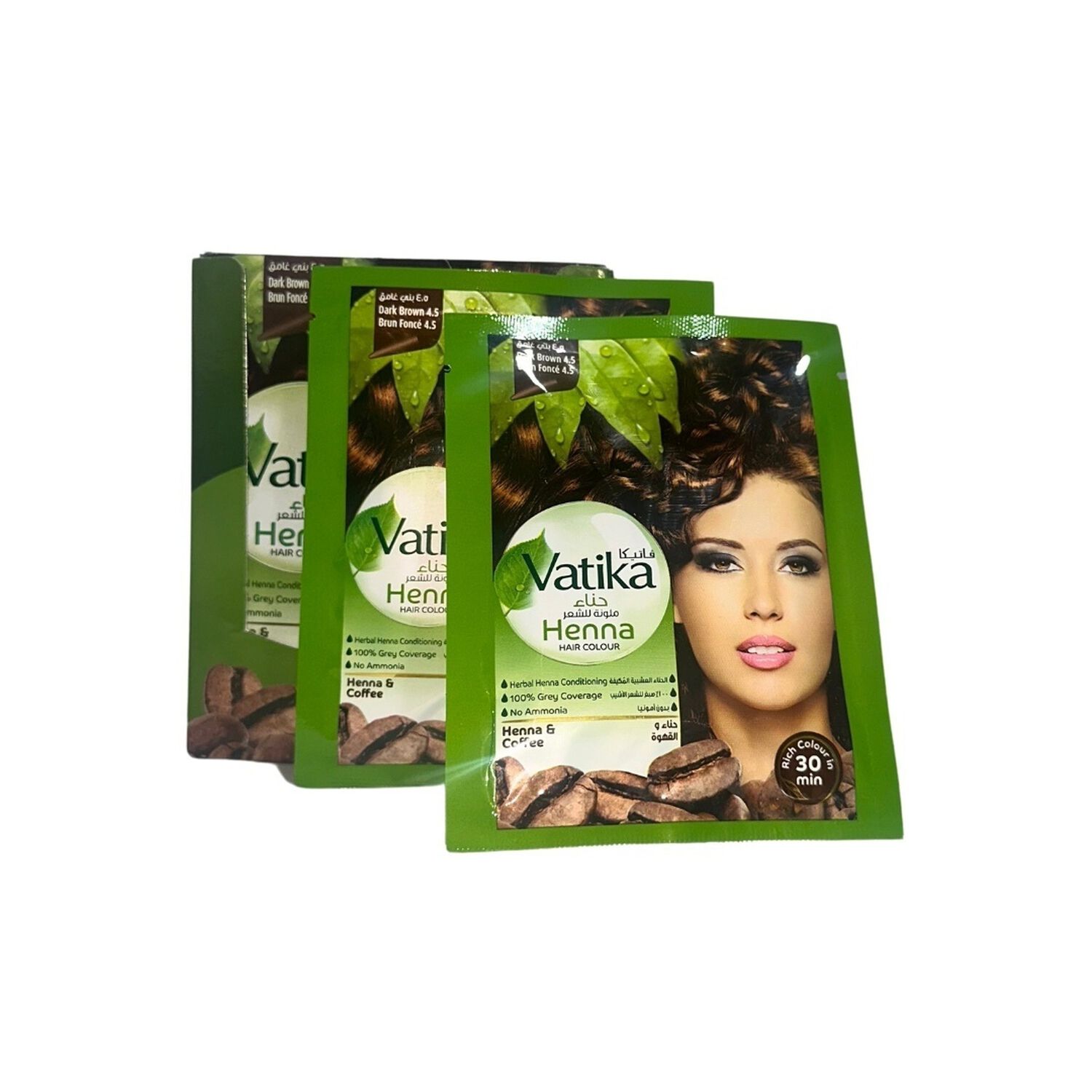 Vatika Henna Dark Brown 20 Sachets image number 1.0