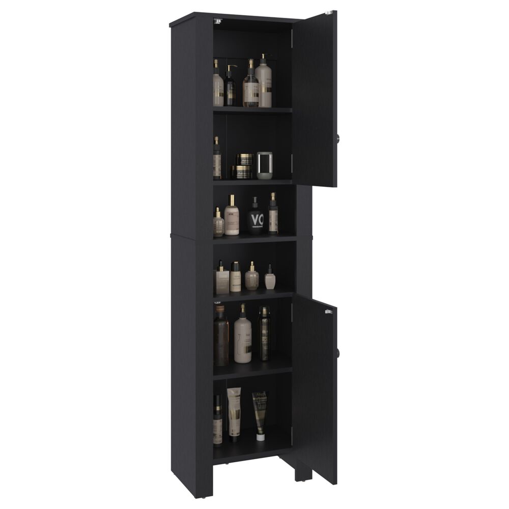 Estante Ba&ntilde;o Organizador 2 Puertas Negro image number 1.0