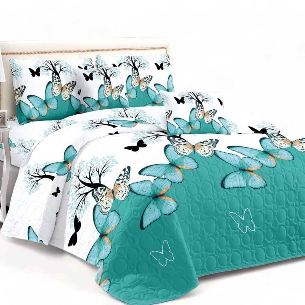 Juego De Sabanas + Cubrecama De 1.5 Plazas + 1 Funda De Almohada Cobertor Verano Qs-6 image number 0.0