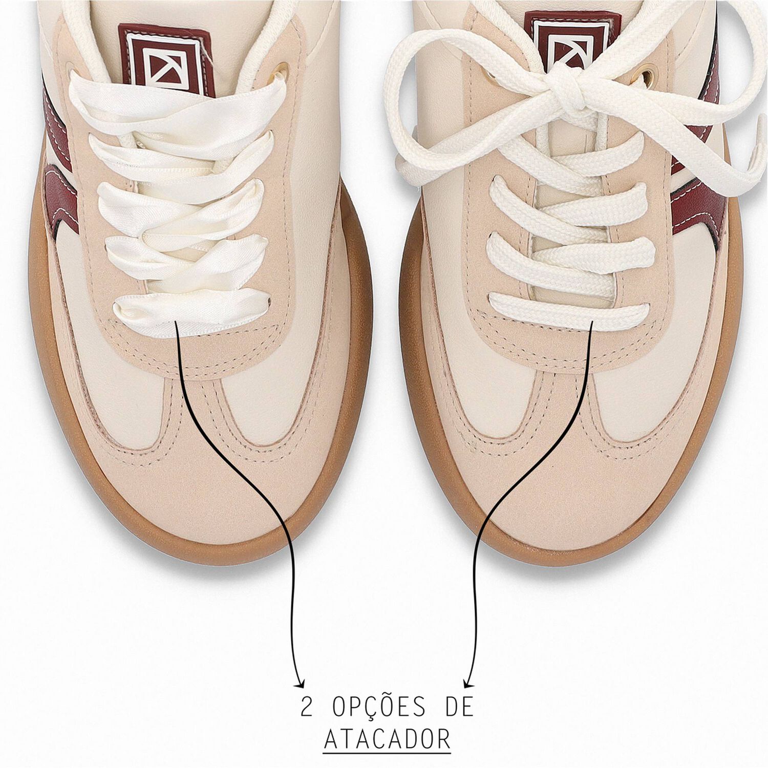 Zapatilla Mujer Beige/burdeo Caroline Piccadilly image number 2.0