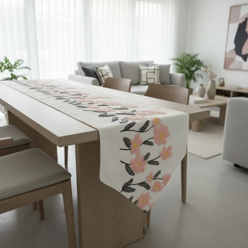 Caminos De Mesa Bordado - Flores image number 2.0