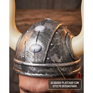 Casco Accesorio Cosplay Vikingo Pl&aacute;stico Cuernos Cotillon