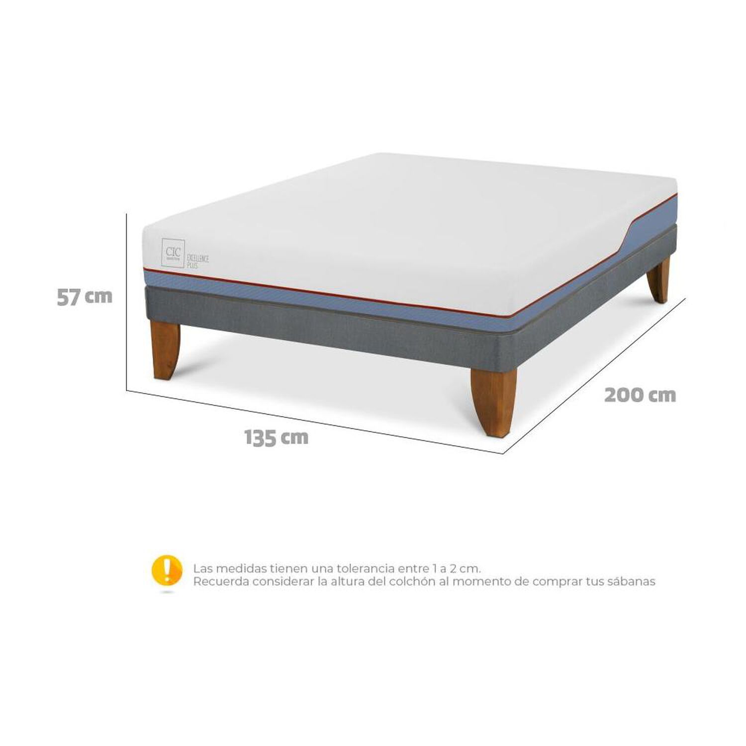 Cama Europea Cic Excellence Plus / Full / Base Normal image number 2.0