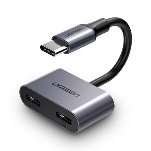 Splitter Usb-c A 2 Usb-c Audio+carga Ugreen