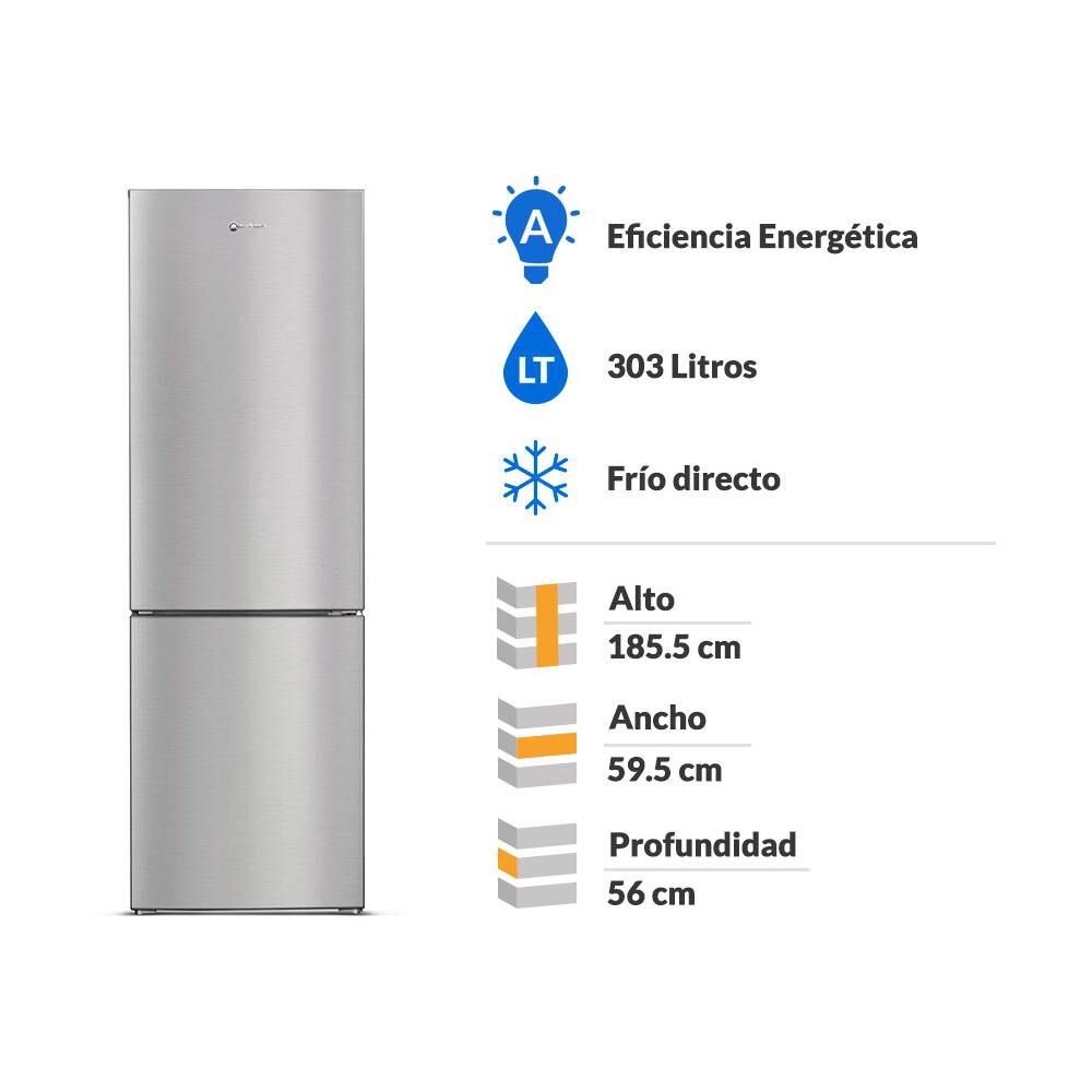 Refrigerador Bottom Freezer Mademsa Nordik 480 Plus / Frío Directo / 303 Litros / A image number 1.0