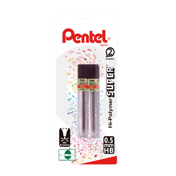 Set 2 Tubos Minas 0.5mm Hb Pentel