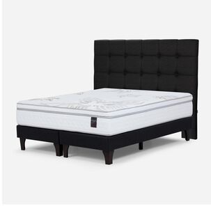 Cama Europea Rosen Art 4 / King / Base Dividida + Respaldo