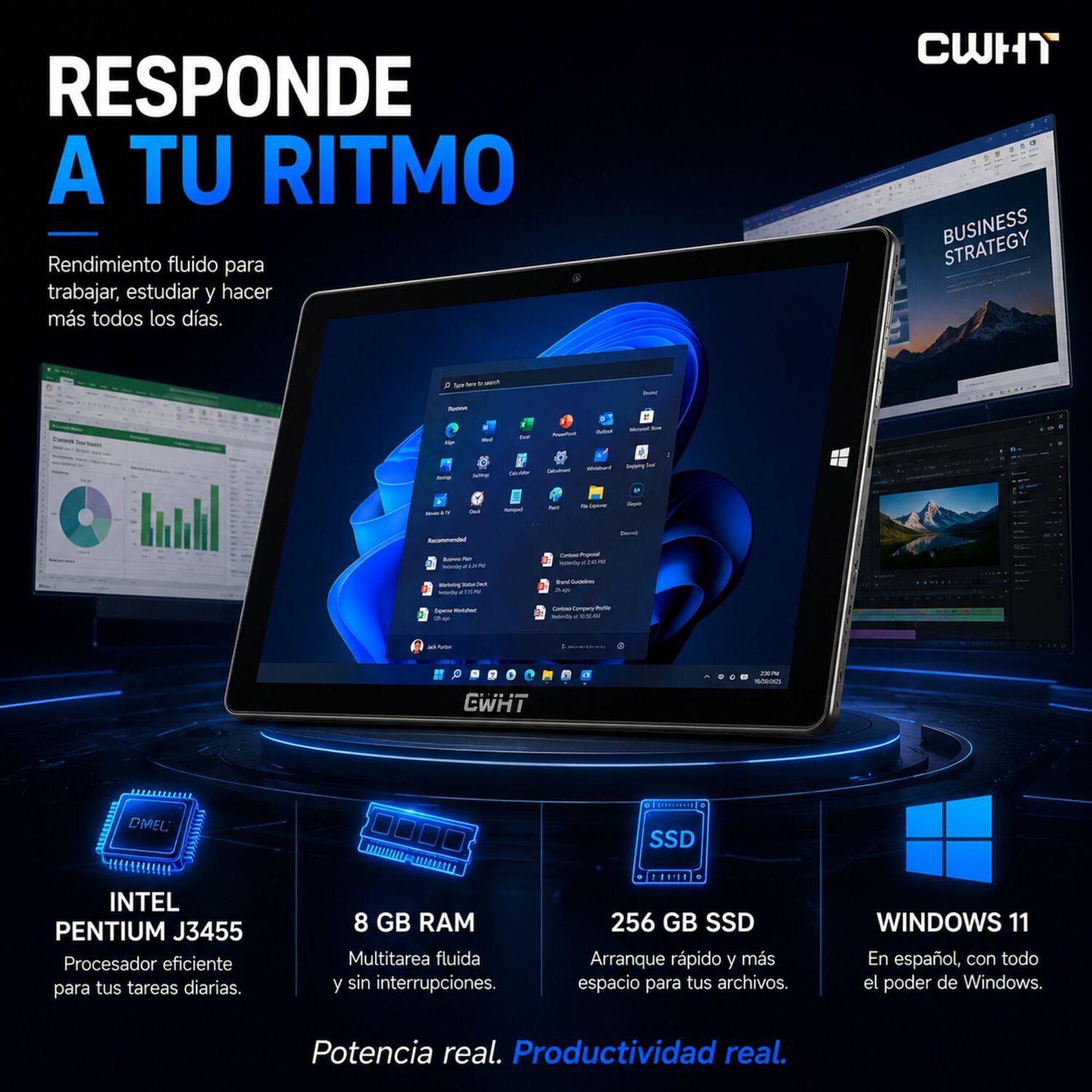 Tablet Cwht N102a Windows 11 256gb Ssd 8gb Ram Teclado image number 4.0