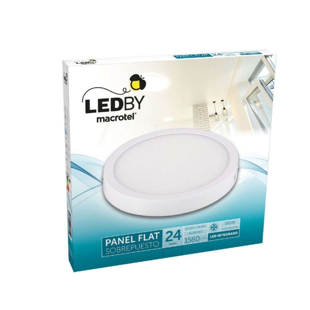 Panel Led Slim Sobrepuesto Cuerpo De Aluminio Luz Fr&iacute;a 6500k 24w - Macrotel image number 0.0