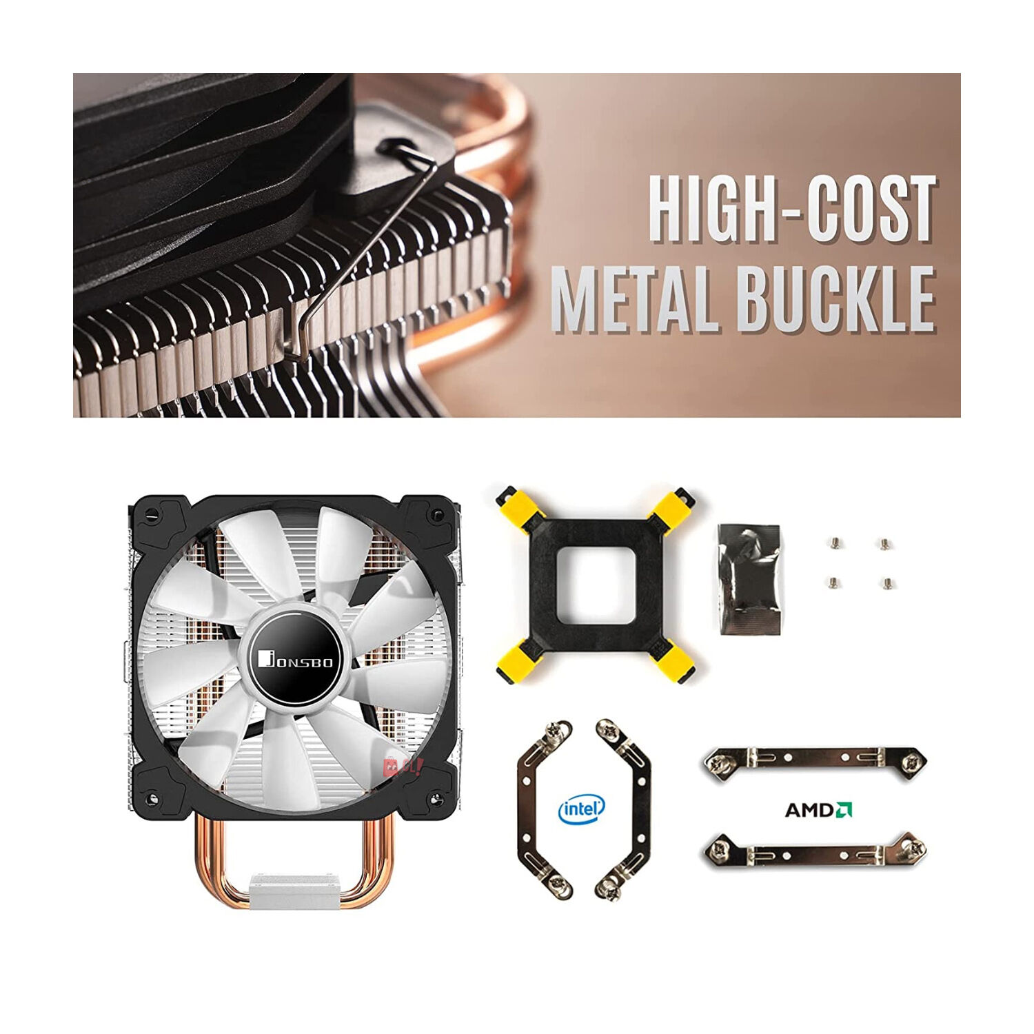 Disipador Coolers Pc Rgb Con Doble Ventilador Intel/amd - Ps image number 2.0