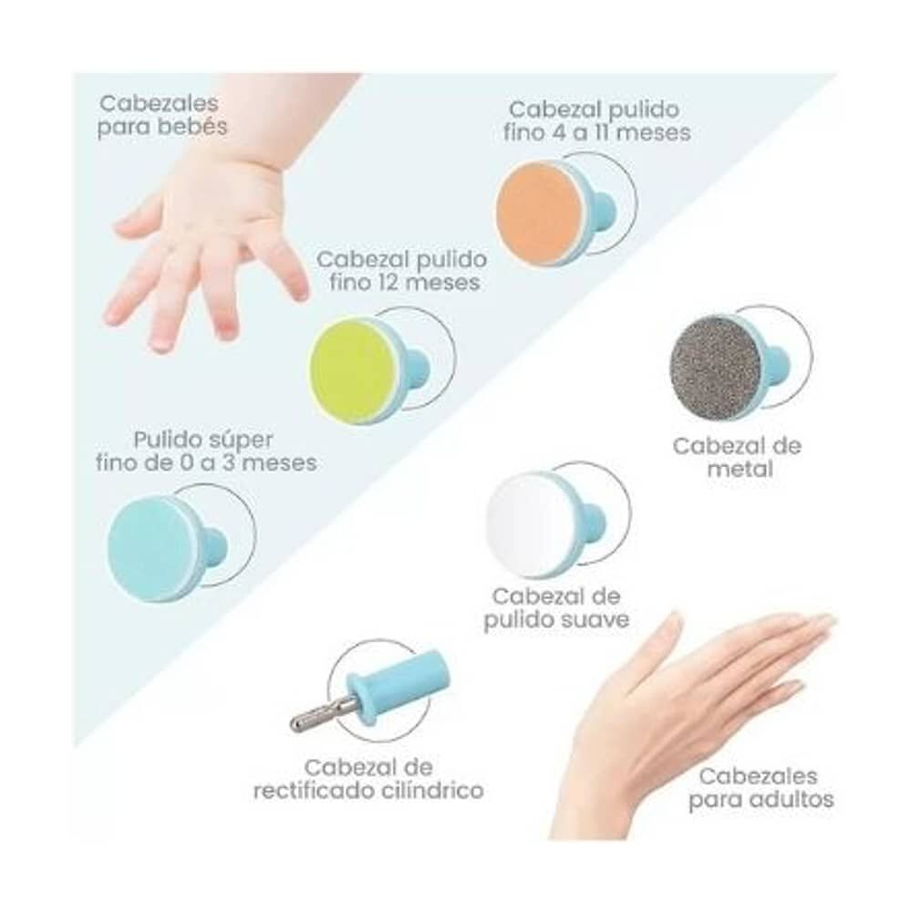 Torno Lima Para U&ntilde;as Cortador El&eacute;ctrico Para Bebes Con Luz image number 1.0